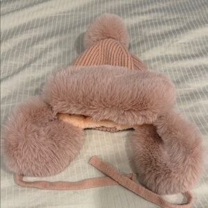 Cozy Warm Pink Kids Winter Hat